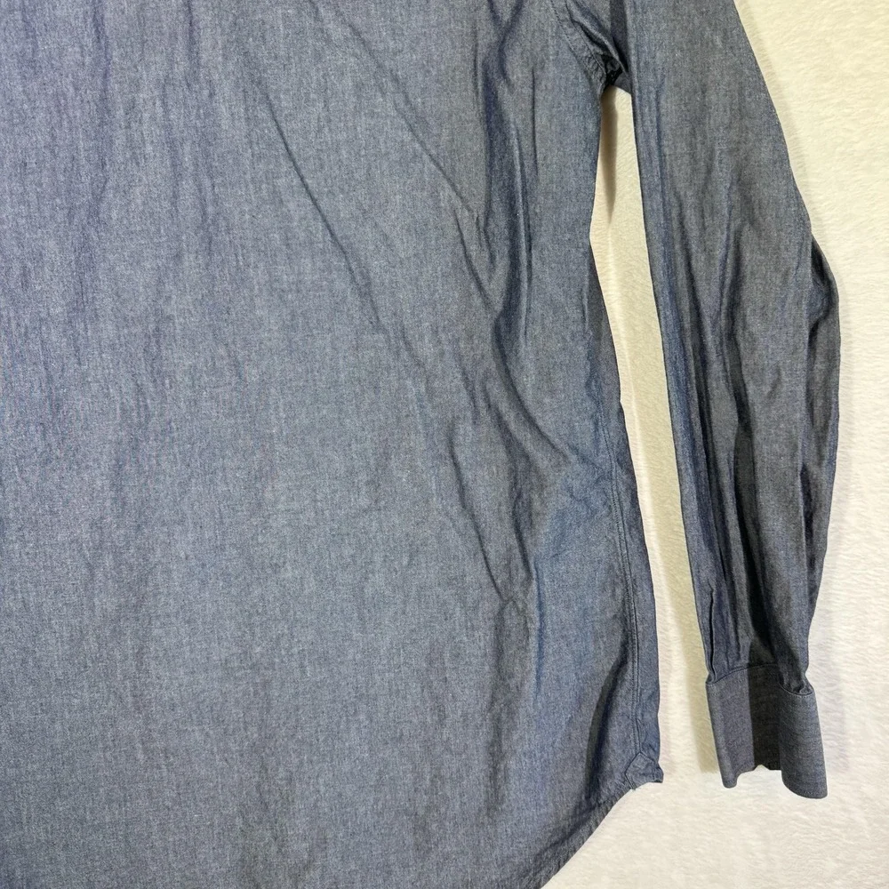 Bonobos Italian Shirting Dress Shirt Mens 15 35 Blue Long Sleeve Standard Fit